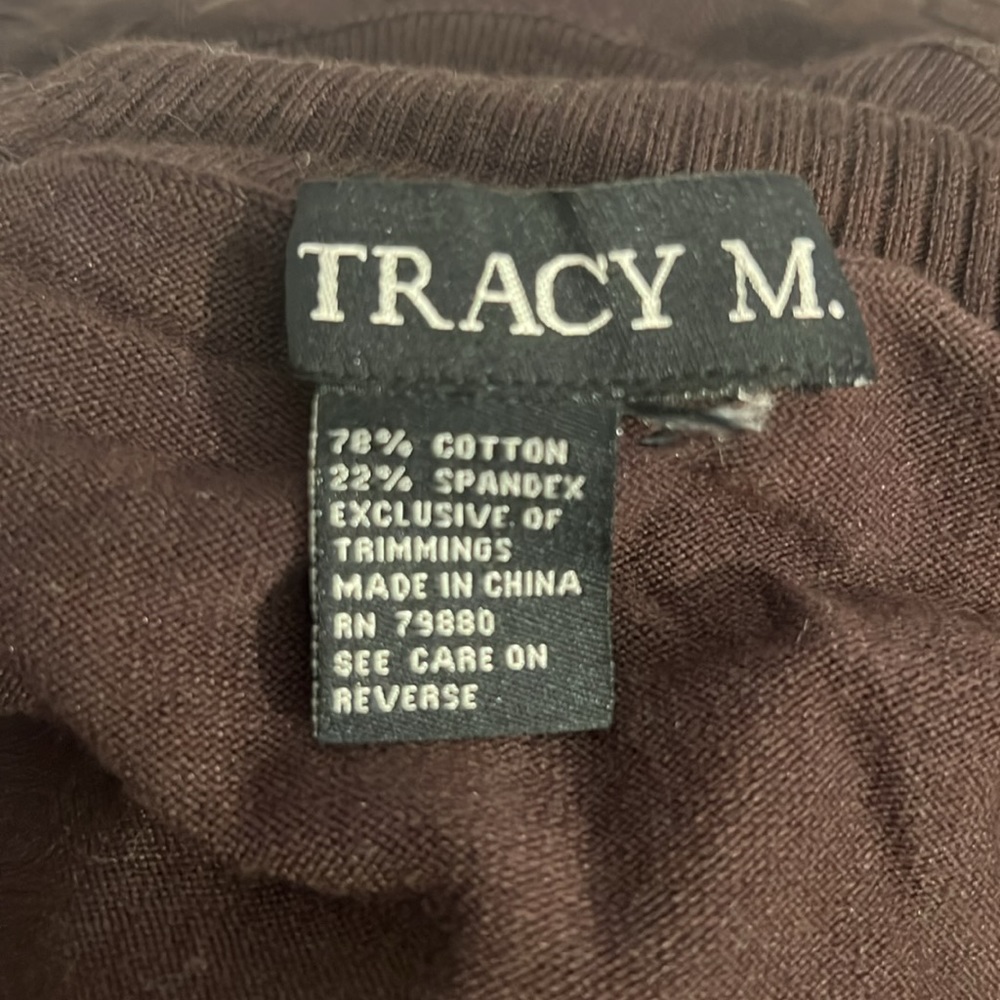 Tracy M Turtleneck Sweater ( cotton and spandex). Front design. Size S. Brown. - Picture 4 of 4